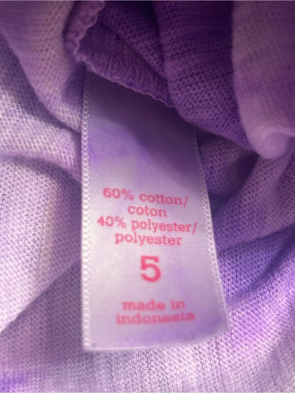 Justice Purple and Light Lavender Tie-Dye Henley Tee